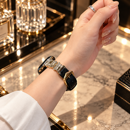 Soleria™ Crystal Link Leather Band