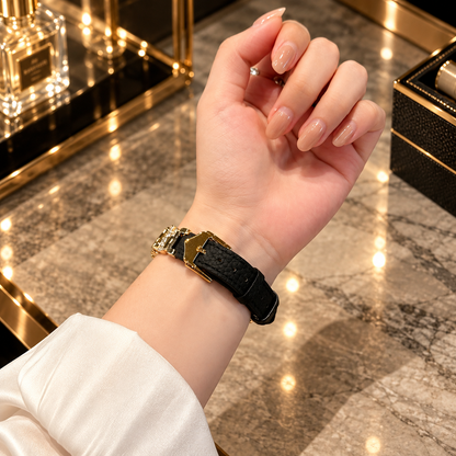 Soleria™ Crystal Link Leather Band