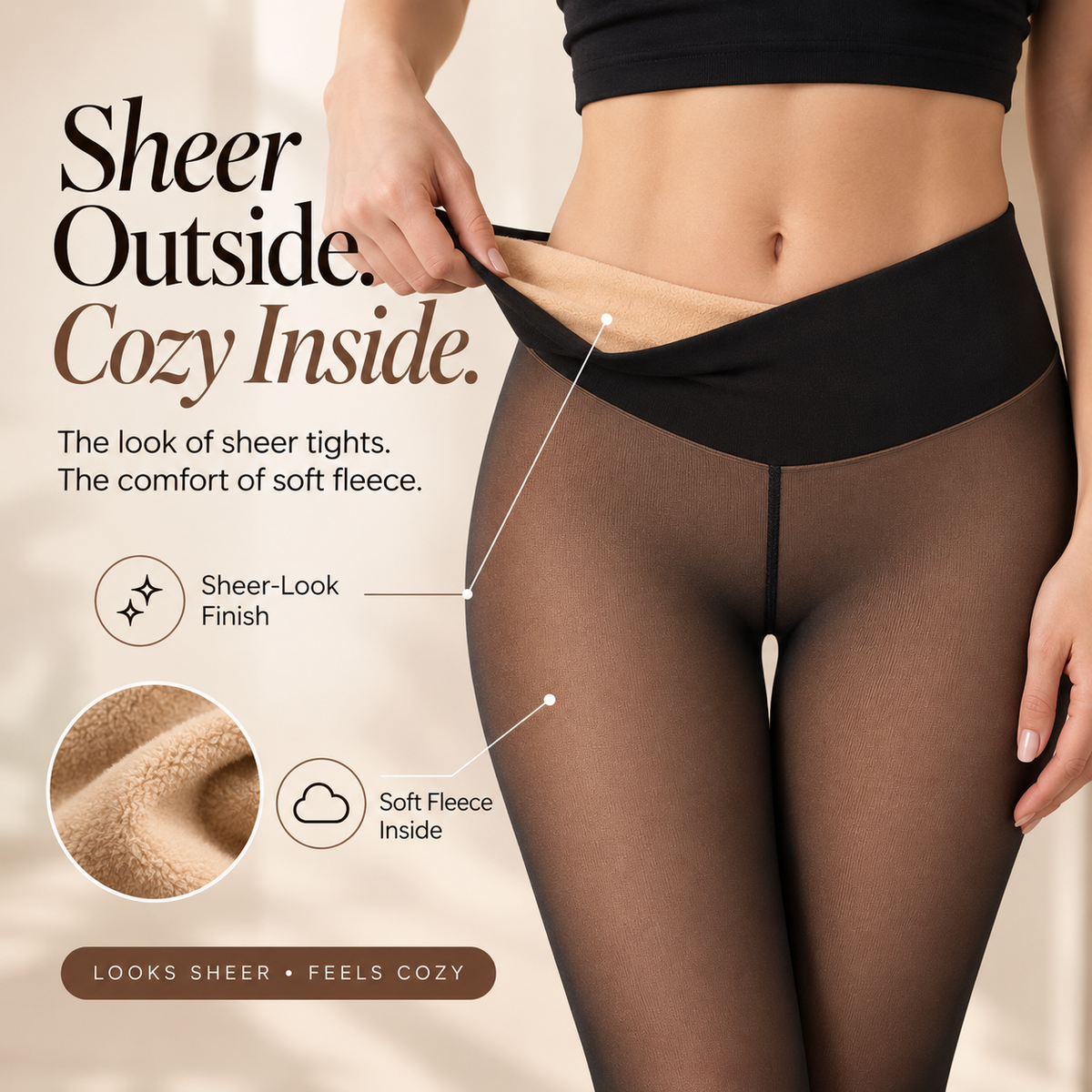 Seloria™ SheerWarm Tights - Fleece-Lined Sculpting Tights