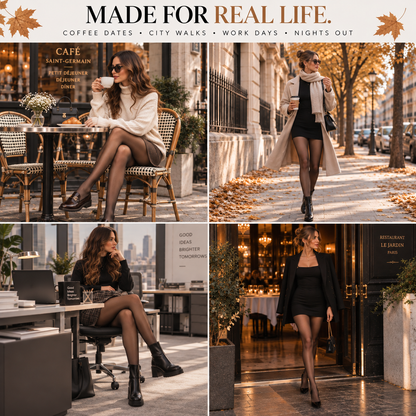 Seloria™ SheerWarm Tights - Fleece-Lined Sculpting Tights