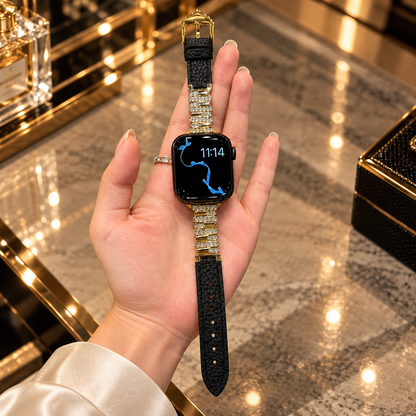 Soleria™ Crystal Link Leather Band
