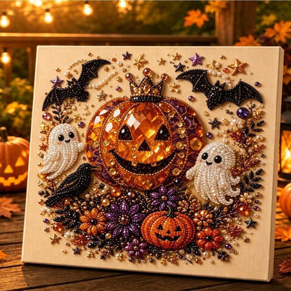 💥 Last Day 49% OFF – 👻✨ Halloween Pearl Art DIY Kit – Turn Tiny Pearls into Spooky-Cute Magic