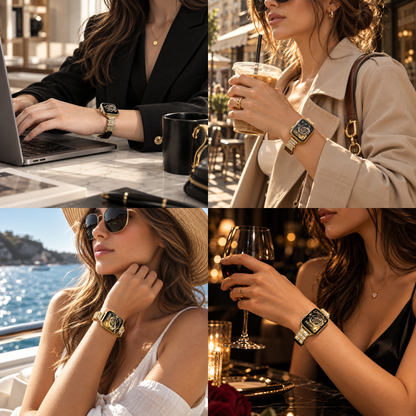 Soleria™ Crystal Link Leather Band